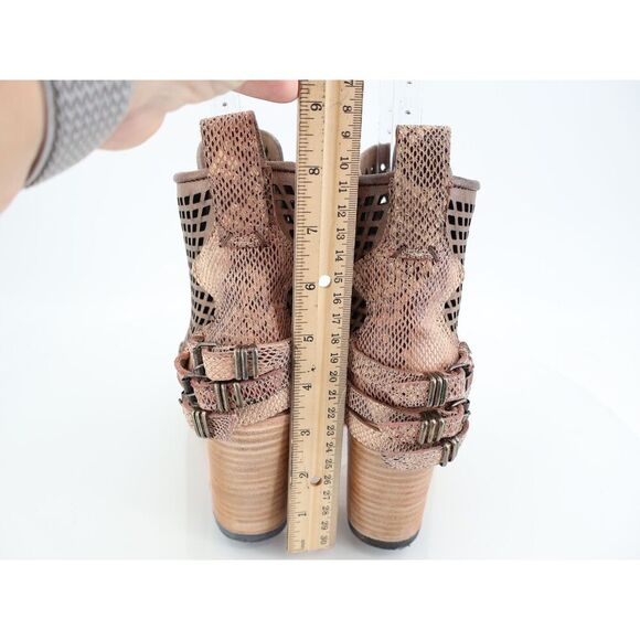Freebird by Steven Benni Sandal Bootie Size 9 Brown Multi Lace Up Block Heel NEW - Picture 5 of 13